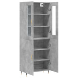 Highboard Concrete Grey 69.5x34x180 cm Engineered Wood 3198197