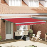 Retractable Awning Manual Red 400 x 300 cm Fabric, Metal 3330700