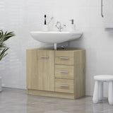 Sink Cabinet Sonoma Oak 63x30x54 cm Engineered Wood 804187