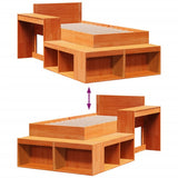 Bed Frame without Mattress Wax Brown 75x190 cm Small Single Solid Wood Pine 3309754