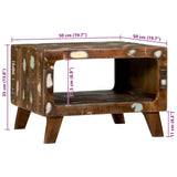 Coffee Table Multicolour 50 x 50 x 35 cm Solid Reclaim Wood 4104531