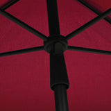 Garden Parasol with Pole 210x140 cm Bordeaux Red 315547