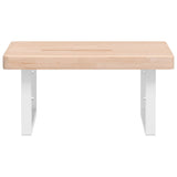 Basin Shelf Wall Mounted Steel and Solid Wood Oak 3302388