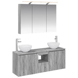 Bathroom Cabinet Set 4 pcs Grey Sonoma 100 x 14.5 x 70 cm 3406340