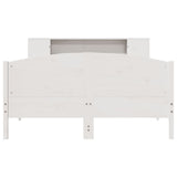 Bookcase Bed without Mattress White 120x200cm Solid Wood Pine 3323069