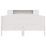 ZNTS Bookcase Bed without Mattress White 120x200cm Solid Wood Pine 3323069