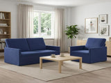 Sofa Set 2 pcs Police Blue Velvet 3433202