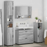 Bathroom Furniture Set with Drawer with Shelf 4 pcs Grey Sonoma 3393049