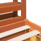 Bed Frame without Mattress Wax Brown 90x190 cm Single Solid Wood Pine 3306404