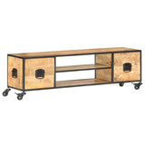 TV Cabinet 130x30x39 cm Solid Mango Wood 286377