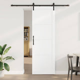 Sliding Door Manual White and black 78 x 232 cm 3333195