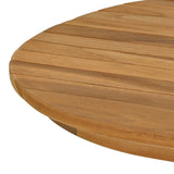 Table Top 110 x 55 x 3.5 cm Oval Solid Teak Wood Natural 42033163