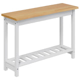 Console Table EKAI White 112 x 35 x 76 cm Solid Pine Wood 42037018
