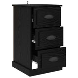 Bedside Cabinet Black Oak 39 x 39 x 67.5 cm Engineered Wood 881342