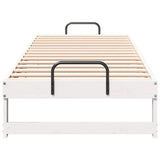 Bed Frame White 80 x 210 cm Solid Pine Wood 873158