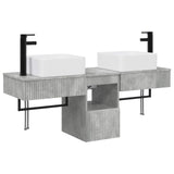 Bathroom Furniture Set 3 pcs Concrete Grey Engineered Wood 3405600