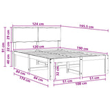 Double Bed Frame with Headboard ROSTOCK White 120 x 190 cm 903361