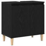 Bathroom Furniture Set with Door 3 pcs Black 30 x 30 x 180 cm 3333088