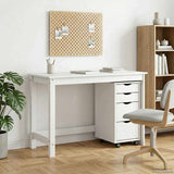 Desk and Rolling Cabinet Set MOSS 2 pcs White 3438791