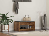 Hall Bench Old Wood 63 x 38 x 45 cm Engineered Wood and Fabric 891574