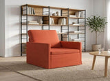 Armchair Red Orange 70 x 81 x 82 cm Corduroy Fabric 42041039