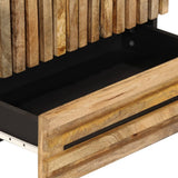 Highboard 60x34x100 cm Solid Wood Rough Mango 377584