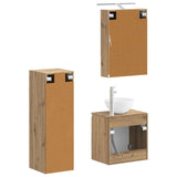 Bathroom Furniture Set 4 pcs Artisan Oak 3407422