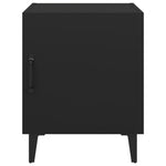 Bedside Cabinets 2 pcs Black Engineered Wood 812063