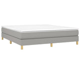 Box Spring Bed Frame Light Grey Super King Fabric 3121178