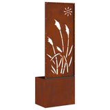 Garden Privacy Screen Rusty 50 x 32 x 150 cm Weathering steel 876433