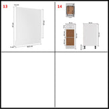 14 Piece Kitchen Cabinet Set Lyon White Engineered Wood 3067666