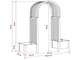 Rose Arch with Planter Anthracite 168.5 x 43 x 207 cm PP 42041736