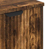 Bathroom Furniture Set with Drawer with Shelf 3 pcs Smoked Oak 3393108