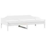 Bed Frame without Mattress White 90x190 cm Single Solid Wood Pine 850918