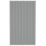 Roof Panels 36 pcs Galvanised Steel Grey 80x45 cm 317202