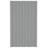 Roof Panels 36 pcs Galvanised Steel Grey 80x45 cm 317202