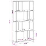 Book Cabinet 8-Tier 60 x 20 x 120.5 cm Engineered Wood 869254