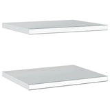 Wall Shelves 2 pcs 50x40 cm Silver Stainless Steel 30284