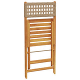 Bistro Set Beige, Wood Solid acacia wood, PE rattan Medium 3281840