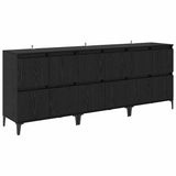 Sideboards 3 pcs Black Oak 60 x 35 x 70 cm Engineered Wood 3415598