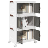 Stackable Storage Box with Wheels 3-Tier 28 L 48.5x29.5x86 cm 4012369