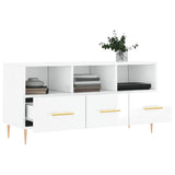 TV Cabinet High Gloss White 102x36x50 cm Engineered Wood 829022