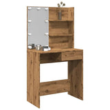 Dressing Table with LED Artisan Oak 74.5x40x141 cm 857022