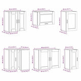11 Piece Kitchen Cabinet Set "Porto" Smoked Oak Engineered Wood 3314906