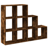 Room Divider Bookcase 3-Tier Smoked Oak 137.5x29x103.5 cm Engineered Wood 857980