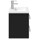 Bathroom Sink Cabinet with Built-in Basin Black 3278765