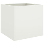 ZNTS Planter White 49x47x46 cm Cold-rolled Steel 841561