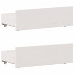 Bed Frame without Mattress with Headboard White 90x200 cm Solid Wood Pine 3308775