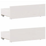 Bed Frame without Mattress with Headboard White 90x200 cm Solid Wood Pine 3308775