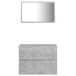 ZNTS 2 Piece Bathroom Furniture Set Concrete Grey Engineered Wood 804876